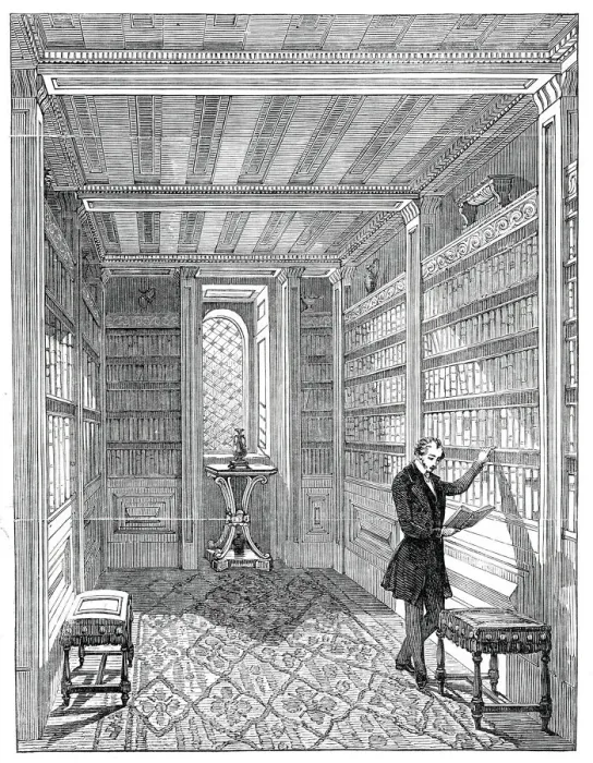 Framed Print : The Etruscan Library, 1845. Creator: Unknown Framed Print : The Etruscan Library, 1845. Creator: Unknown