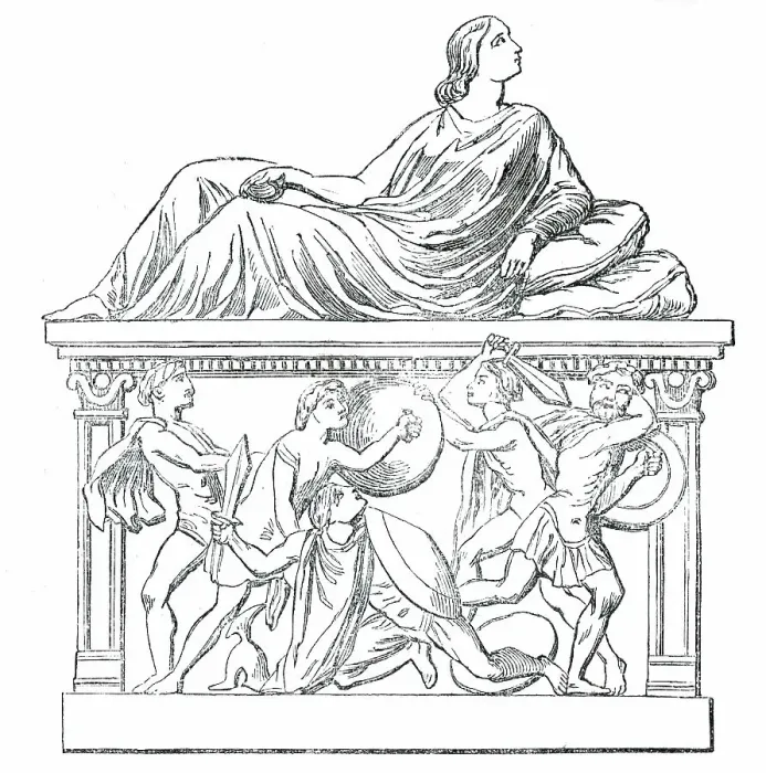 Framed Print : Etruscan Sarcophagus, presented to the British Museum by the Marquis of Northampton, 1850. Creator: Unknown Framed Print : Etruscan Sarcophagus, presented to the British Museum by the Marquis of Northampton, 1850. Creator: Unknown