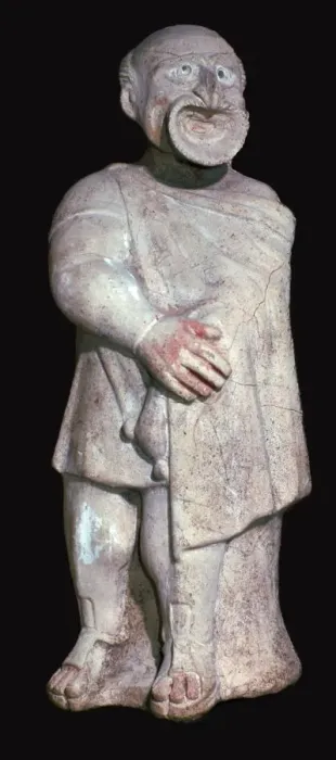 Framed Print : Etruscan terracotta figure of a comic actor, 2nd century BC Framed Print : Etruscan terracotta figure of a comic actor, 2nd century BC