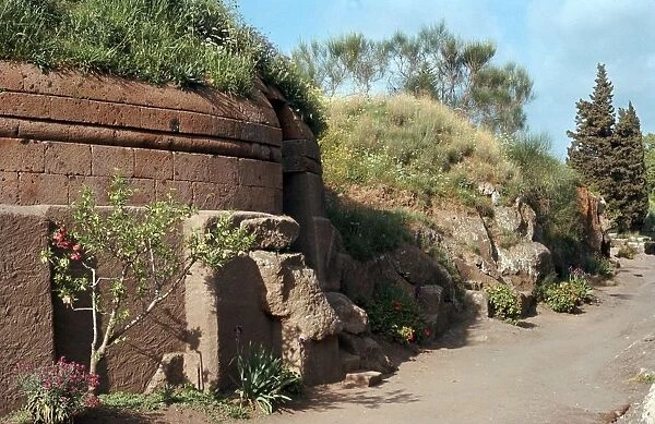 Etruscan tombs in the necropolis at Caere, 9th century BC