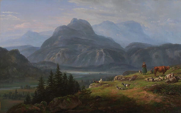 The Etsch Valley near Roveredo, 1824. Creator: Johan Christian Dahl