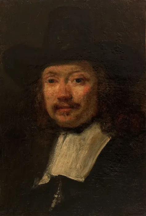 Framed Print : Etude d'homme [Les Syndics], copie d'après Rembrandt, between 1848 and 1855. Creator: Felix Francois Georges Philibert Ziem