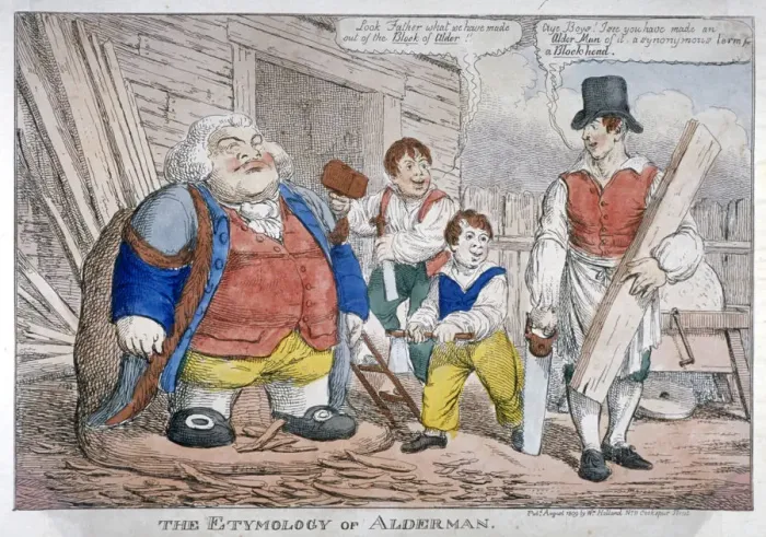 Framed Print : The Etymology of Alderman, 1809 Framed Print : The Etymology of Alderman, 1809