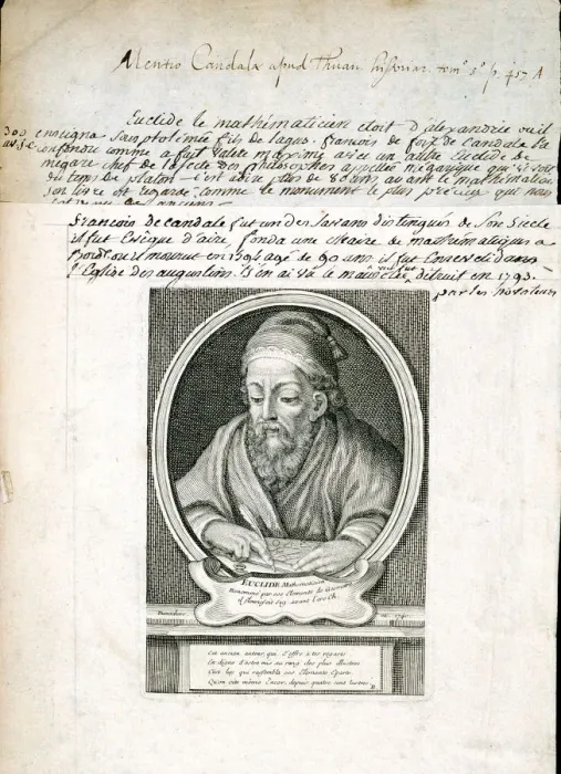 Framed Print : Euclid, Greek mathematician, 1740 Framed Print : Euclid, Greek mathematician, 1740