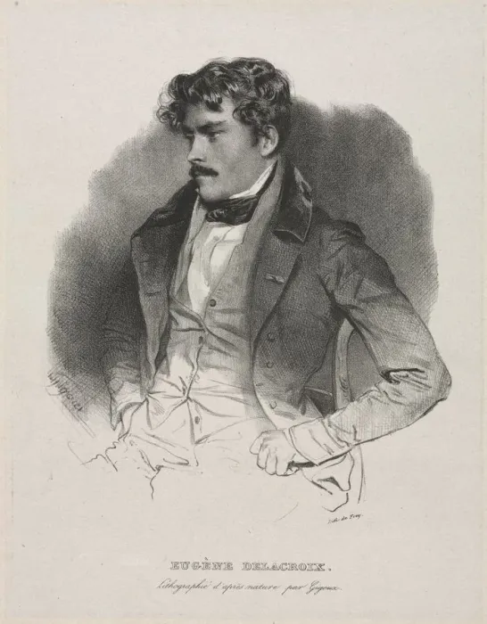 Framed Print : Eugene Delacroix. Creator: Jean Francois Gigoux (French, 1806-1894) Framed Print : Eugene Delacroix. Creator: Jean Francois Gigoux (French, 1806-1894)
