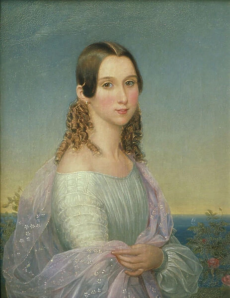 Eugénie, 1830-1889, Princess of Sweden and Norway, 1846. Creator: Nils Jakob Blommer