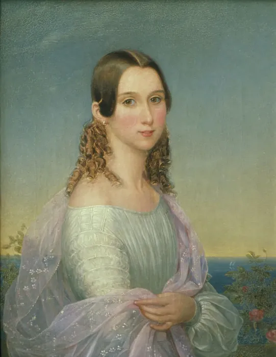 Framed Print : Eugénie, 1830-1889, Princess of Sweden and Norway, 1846. Creator: Nils Jakob Blommer Framed Print : Eugénie, 1830-1889, Princess of Sweden and Norway, 1846. Creator: Nils Jakob Blommer