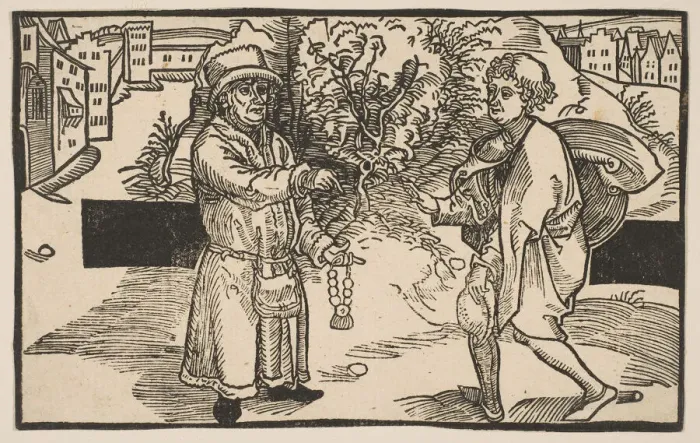 Framed Print : Eunuches, from The Comedie of Terence, 19th century reprint. n. d. Creator: Albrecht Durer