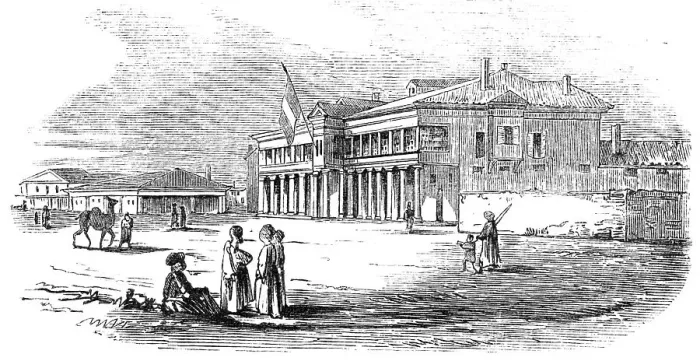 Framed Print : Eupatoria - French Head-Quarters, 1854. Creator: Unknown Framed Print : Eupatoria - French Head-Quarters, 1854. Creator: Unknown