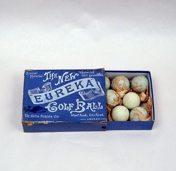 Eureka golf ball box, made by the Gutta Percha Co, London, c1898
