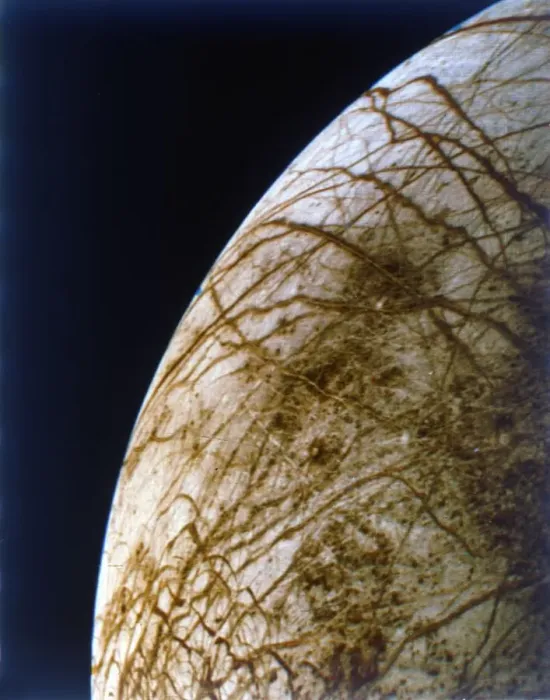 Framed Print : Europa from Voyager 2, 9 July 1979. Creator: NASA