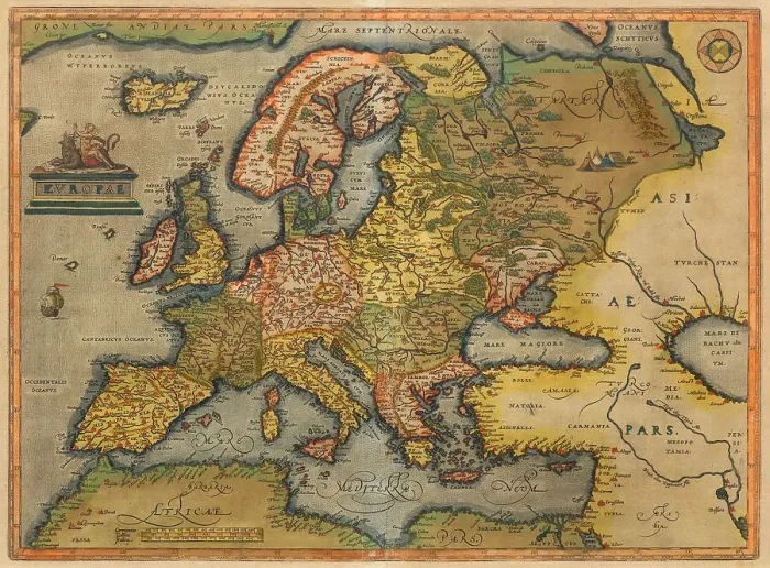 Framed Print : Europae. From Theatrum Orbis Terrarum, 1572. Creator: Ortelius, Abraham (1527-1598) Framed Print : Europae. From Theatrum Orbis Terrarum, 1572. Creator: Ortelius, Abraham (1527-1598)