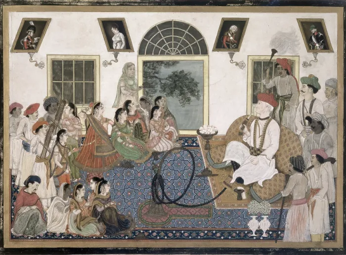Framed Print : A European, probably Sir David Ochterlony (1758-1825), in Indian dress... c1820. Creator: Anon Framed Print : A European, probably Sir David Ochterlony (1758-1825), in Indian dress... c1820. Creator: Anon
