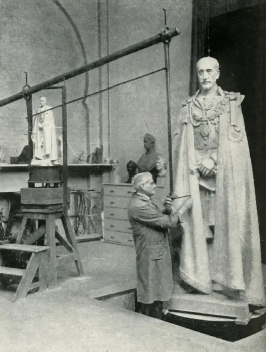 Framed Print : European sculptor, 1947. Creator: Unknown Framed Print : European sculptor, 1947. Creator: Unknown