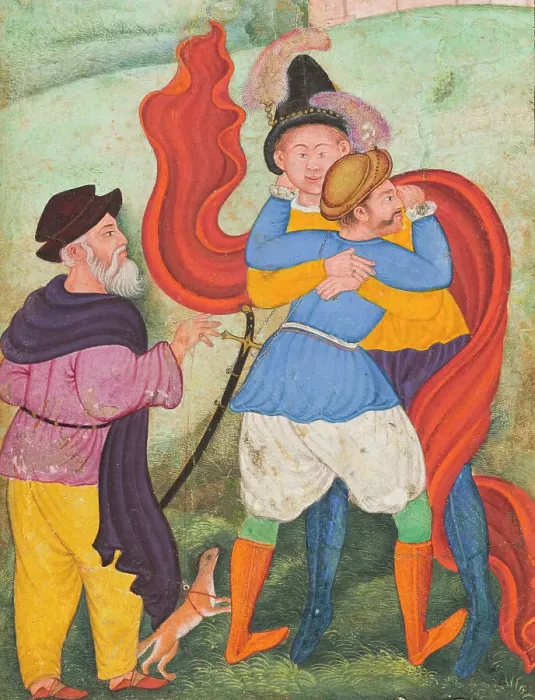 Framed Print : Europeans Embracing (image 3 of 3), c1590. Creator: Unknown Framed Print : Europeans Embracing (image 3 of 3), c1590. Creator: Unknown