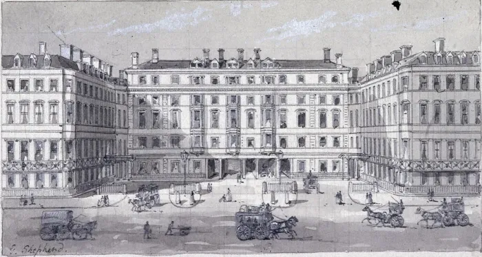 Framed Print : Euston Square Station, London, c1838. Artist: George Sidney Shepherd Framed Print : Euston Square Station, London, c1838. Artist: George Sidney Shepherd