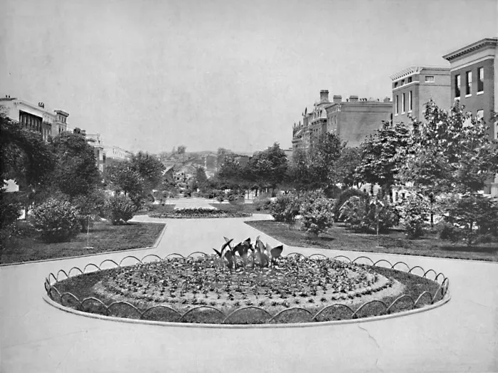 Framed Print : Eutaw Place (looking north), Baltimore, Md. c1897. Creator: Unknown Framed Print : Eutaw Place (looking north), Baltimore, Md. c1897. Creator: Unknown