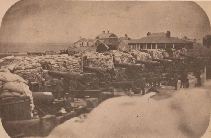 Framed Print : The Evacuation of Fort Sumter, April 1861, April 1861. Creator: Edward Anthony Framed Print : The Evacuation of Fort Sumter, April 1861, April 1861. Creator: Edward Anthony