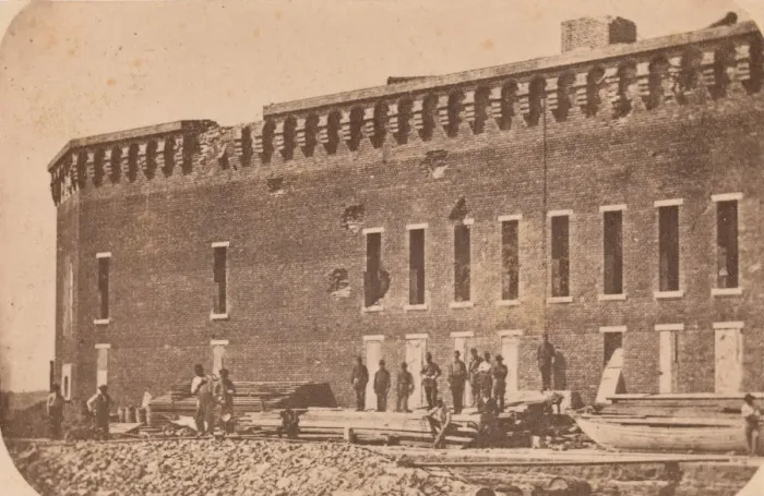 Framed Print : The Evacuation of Fort Sumter, April 1861, April 1861. Creator: Edward Anthony Framed Print : The Evacuation of Fort Sumter, April 1861, April 1861. Creator: Edward Anthony