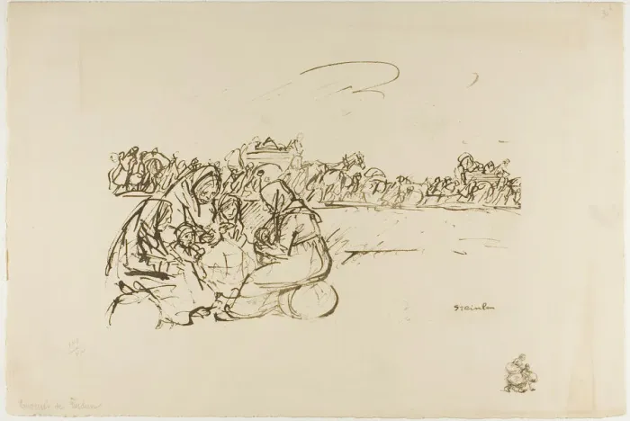 Framed Print : Evacuees from Verdun, plate thirty from Actualites, published May 1916 Framed Print : Evacuees from Verdun, plate thirty from Actualites, published May 1916