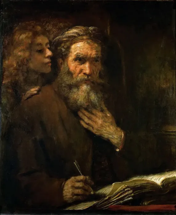 Framed Print : The evangelist Matthew and the angel, 1661 Framed Print : The evangelist Matthew and the angel, 1661