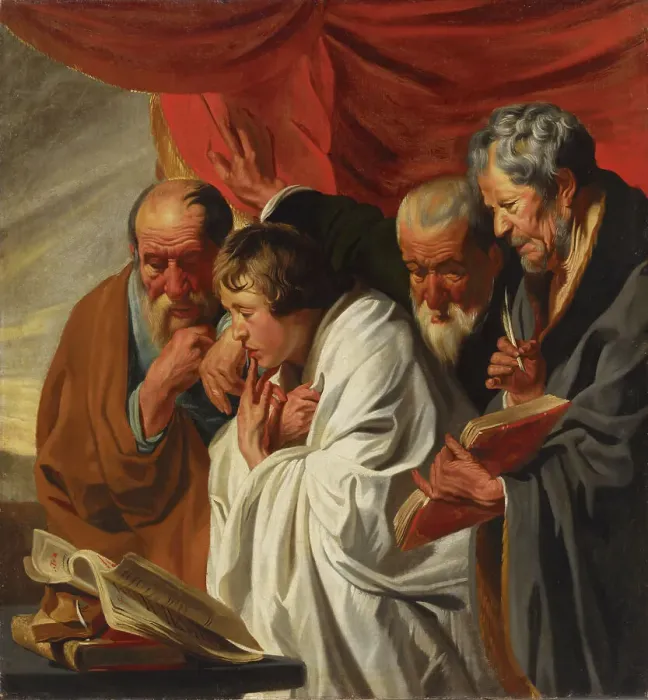 Framed Print : The Four evangelists, 1625-1630. Creator: Jacob Jordaens