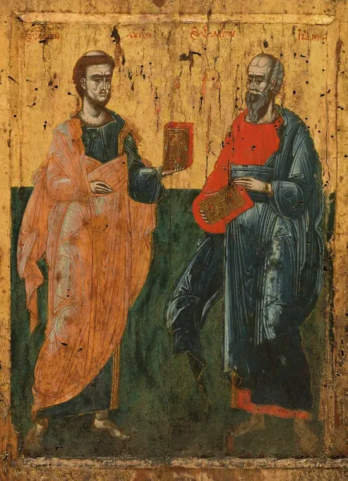 Framed Print : The Evangelists Saint Luke and Saint John, c.1700 Framed Print : The Evangelists Saint Luke and Saint John, c.1700