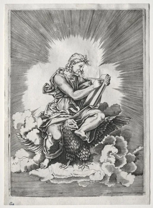 Framed Print : The Four Evangelists: St. John, c. 1518. Creator: Unknown Framed Print : The Four Evangelists: St. John, c. 1518. Creator: Unknown