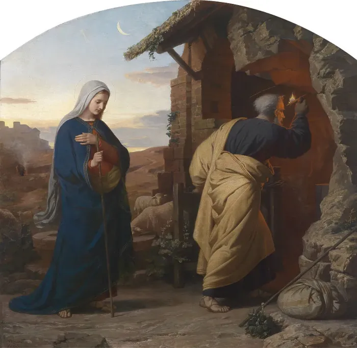 Framed Print : On the Eve of the Birth of Christ, 1869. Creator: Rieser, Michael (1828-1905) Framed Print : On the Eve of the Birth of Christ, 1869. Creator: Rieser, Michael (1828-1905)