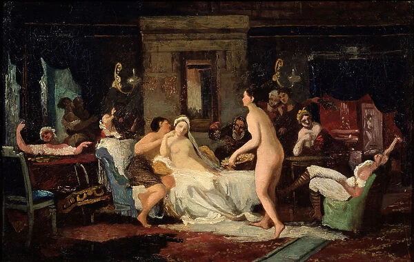 Eve-of-the-wedding Party in a Bath, 1885. Artist: Zhuravlev, Firs Sergeevich (1836-1901)