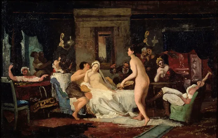 Framed Print : Eve-of-the-wedding Party in a Bath, 1885. Artist: Zhuravlev, Firs Sergeevich (1836-1901) Framed Print : Eve-of-the-wedding Party in a Bath, 1885. Artist: Zhuravlev, Firs Sergeevich (1836-1901)
