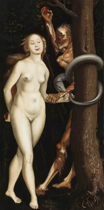 Framed Print : Eve, the Serpent and Death, ca 1510-1515. Creator: Baldung (Baldung Grien), Hans (1484-1545)