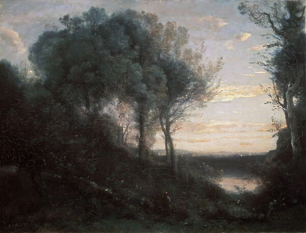 Evening, 1850-1860s. Artist: Jean-Baptiste-Camille Corot