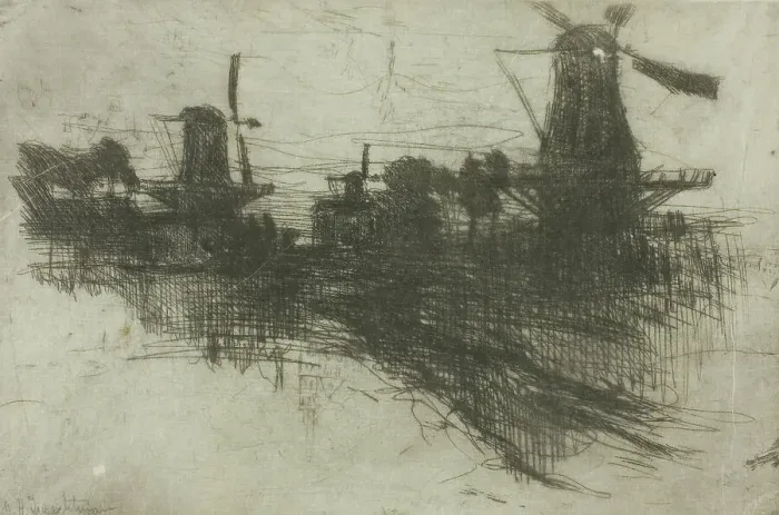 Framed Print : Evening, 1881. Creator: John Henry Twachtman Framed Print : Evening, 1881. Creator: John Henry Twachtman