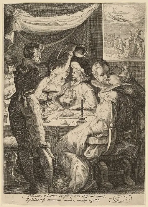 Framed Print : Evening, c.1595-1598. Creator: Jan Saenredam