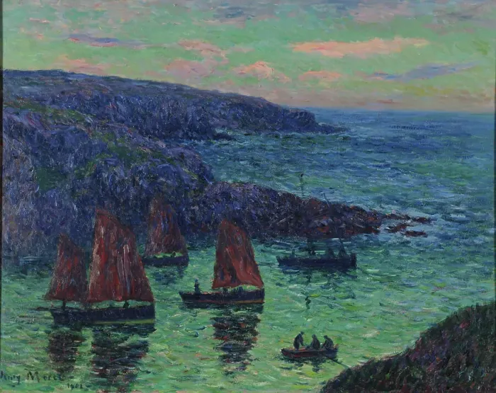 Framed Print : Evening in Douëlan, 1902. Creator: Moret, Henry (1856-1913)