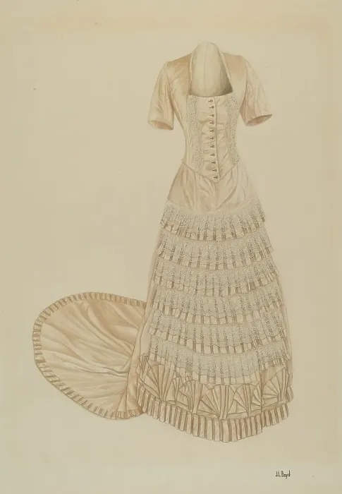 Framed Print : Evening Dress, c. 1938. Creator: Joseph L. Boyd Framed Print : Evening Dress, c. 1938. Creator: Joseph L. Boyd