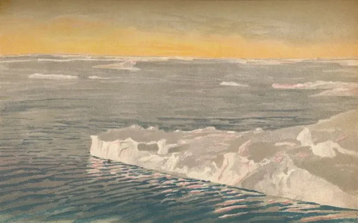 Framed Print : Evening Among the Drift-Ice, 22nd September 1893, (1897). Artist: Fridtjof Nansen Framed Print : Evening Among the Drift-Ice, 22nd September 1893, (1897). Artist: Fridtjof Nansen