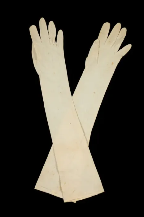 Framed Print : Evening gloves, American, ca. 1825. Creator: Unknown Framed Print : Evening gloves, American, ca. 1825. Creator: Unknown