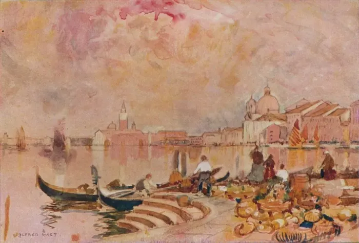 Framed Print : Evening Glow, Venice, c1895. Artist: Alfred Edward East Framed Print : Evening Glow, Venice, c1895. Artist: Alfred Edward East