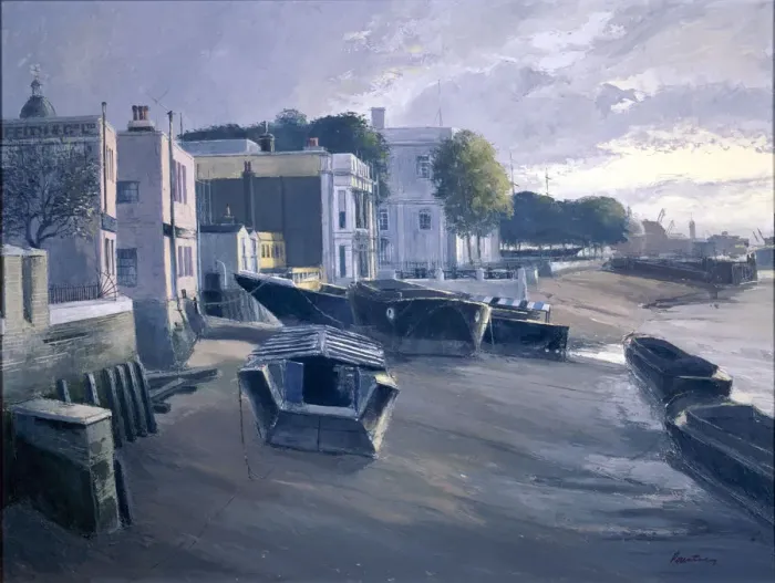 Framed Print : Evening - Greenwich. Artist: Jack Dennis Pountney Framed Print : Evening - Greenwich. Artist: Jack Dennis Pountney