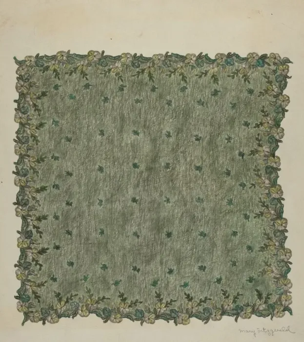 Framed Print : Evening Handkerchief, 1935 / 1942. Creator: Mary Fitzgerald Framed Print : Evening Handkerchief, 1935 / 1942. Creator: Mary Fitzgerald