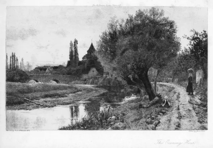 Framed Print : The Evening Hour, 1906. Artist: James Dobie