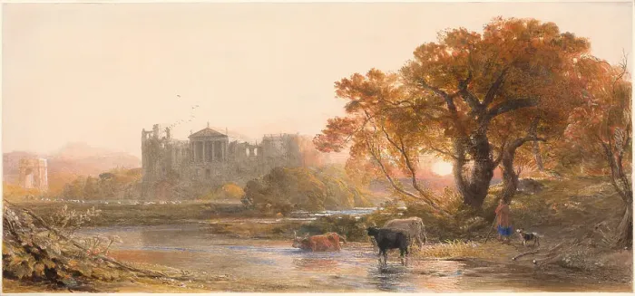 Framed Print : Evening in Italy—the Deserted Villa, 1845. Creator: Samuel Palmer Framed Print : Evening in Italy—the Deserted Villa, 1845. Creator: Samuel Palmer