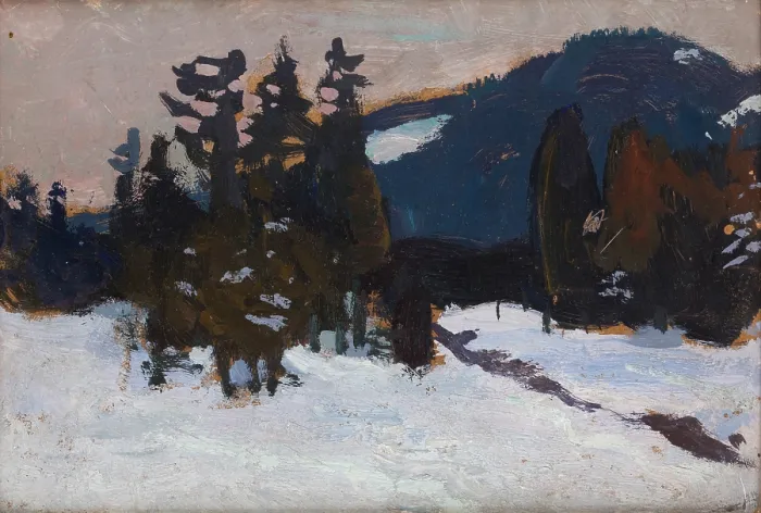 Framed Print : Evening under Koziniec, 1906. Creator: Jan Stanislawski