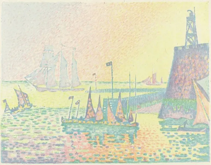 Framed Print : Evening (Le soir), 1898. Creator: Paul Signac Framed Print : Evening (Le soir), 1898. Creator: Paul Signac