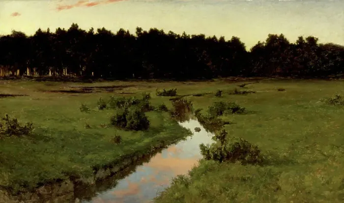 Framed Print : Evening over Marshland, 1900. Creator: Gottfrid Kallstenius Framed Print : Evening over Marshland, 1900. Creator: Gottfrid Kallstenius