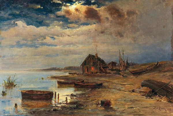 Evening Mood on the Baltic Sea Coast, 1907. Creator: Klever, Juli Julievich (Julius) von