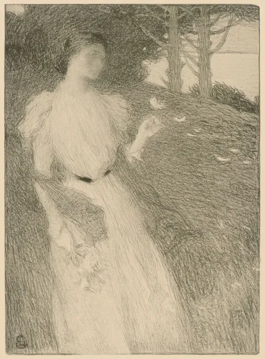 Framed Print : Evening in October, c. 1898. Creator: Laurent, Ernest (1859-1929) Framed Print : Evening in October, c. 1898. Creator: Laurent, Ernest (1859-1929)