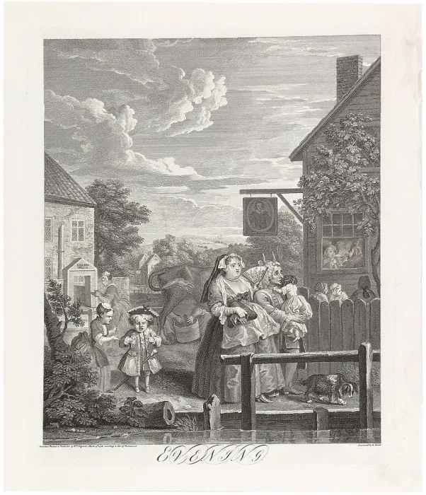 Framed Print : Evening, From the Series The Four Times of the Day, 1738. Creator: Hogarth, William (1697-1764). Evening, From the Series The Four Times of the Day, 1738. Creator: Hogarth, William (1697-1764) Framed Print : Evening, From the Series The Four Times of the Day, 1738. Creator: Hogarth, William (1697-1764). Evening, From the Series The Four Times of the Day, 1738. Creator: Hogarth, William (1697-1764)